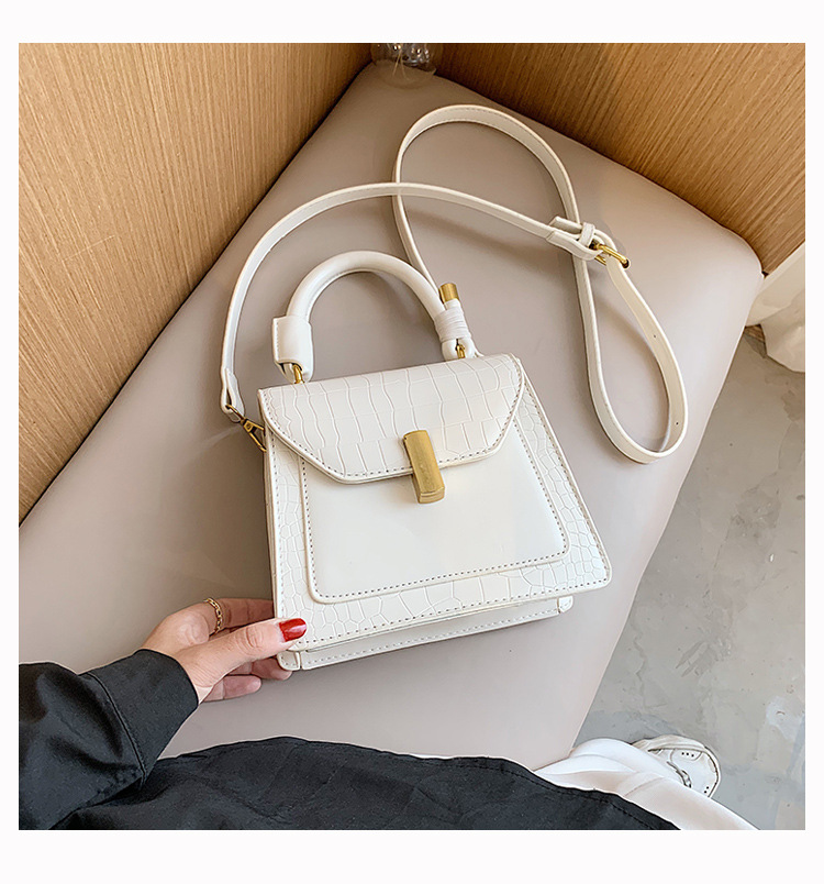 跨境批发流行小包包女2020潮时尚锁扣皮带装饰百搭单肩斜挎小方包