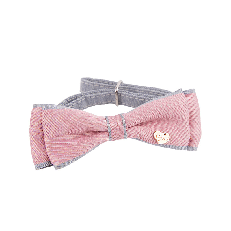 In Stock Wholesale Cat Adjustable Butterfly Bow Tie Two-Tone Combination Cute Dog Collar Dog Harness