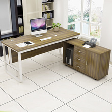 定制销总裁办公桌椅组合 单人钢木办公电脑桌 经理主管大班台加工
