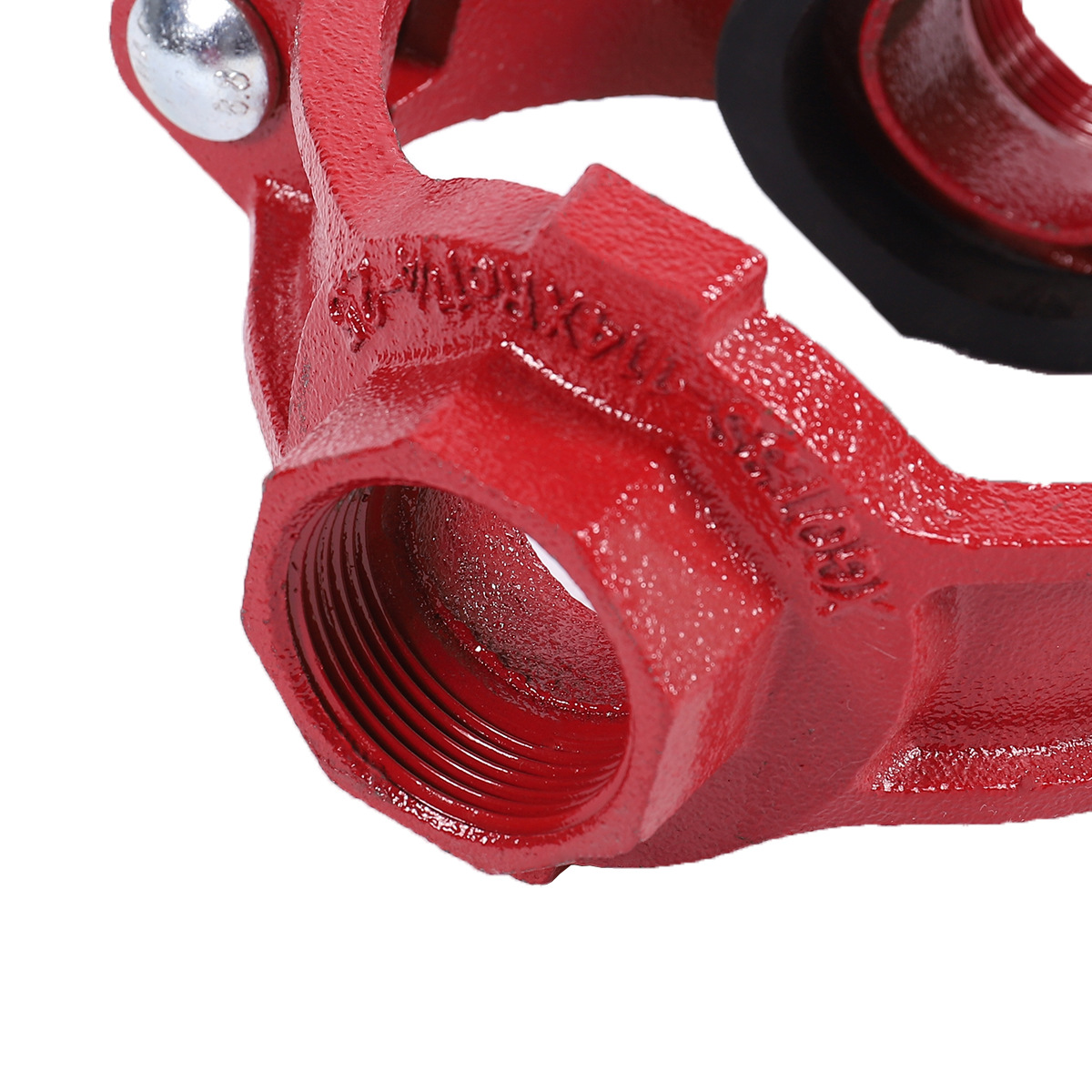 丝接机械四通沟槽配件管件钢卡卡箍沟槽114x60丝扣机四消防管道配