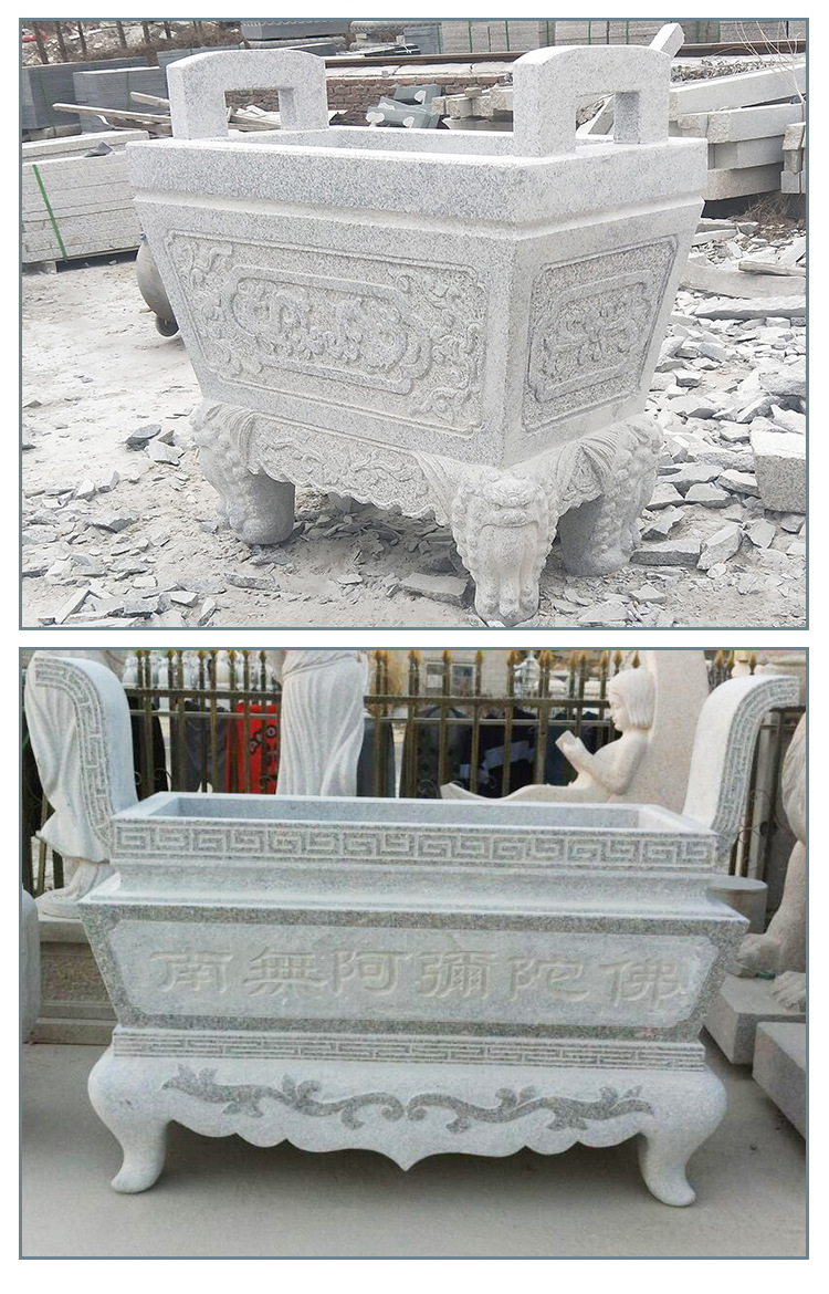 厂家供应石鼎香炉花岗岩材质香炉寺庙宗祠用烧香香炉可定制可批发