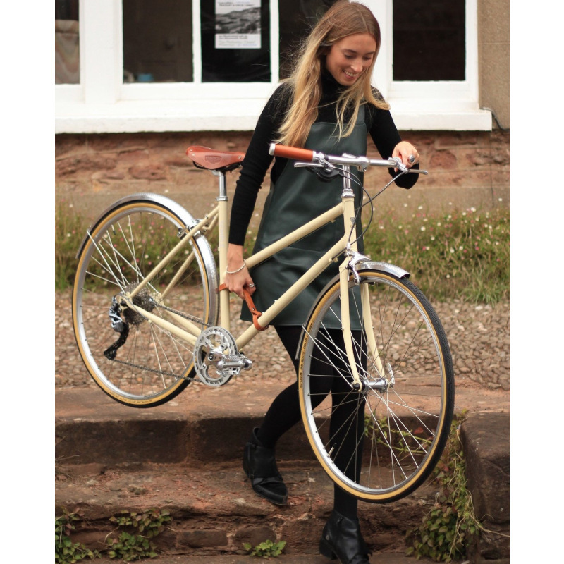 牛皮手提自行车提带 牛皮单车皮质拎带 户外山地车提带加固款现货