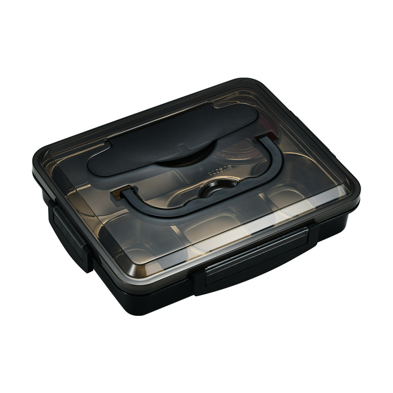 304 Stainless Steel Student Insulated Lunch Box Square Compartment Bento Box Office Worker Heating Lunch Box Lunch Box