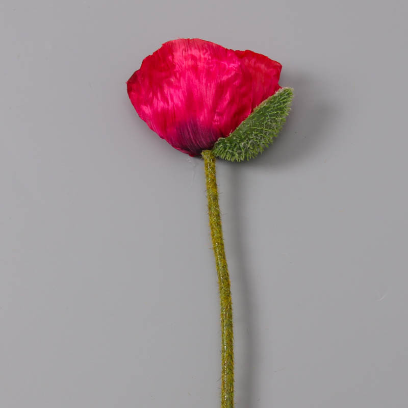 人造罂粟花单支布罂粟虞美人仿真花家居装饰花艺婚庆道具假花批发