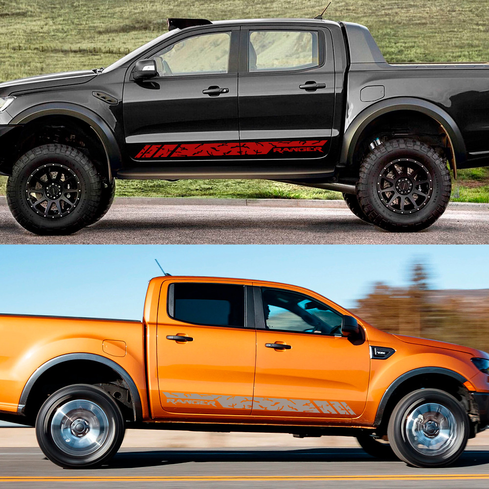 适用于福特皮卡猛禽ford ranger侧裙车贴贴纸汽车装饰改装拉花a86