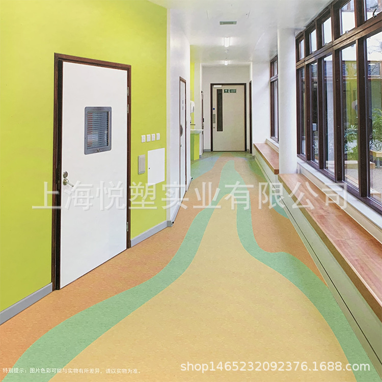 新品金象幻影舒雅pvc塑胶地板革纯色2.0厚幼儿园防滑卷材地胶展厅