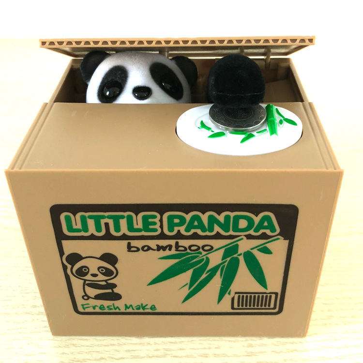 Money-Stealing Panda Fun Steal Money Cat Series Coin Bank New Exotic Electric Coin Bank Children's Toy Greedy Cat