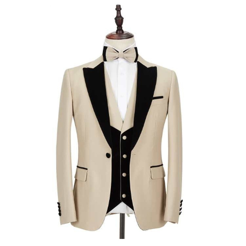 Foreign Trade Exclusive Business Casual Fashion Suit Men's Three-Piece Suit Bridegroom Best Man Suit Wedding Banquet Suit Men