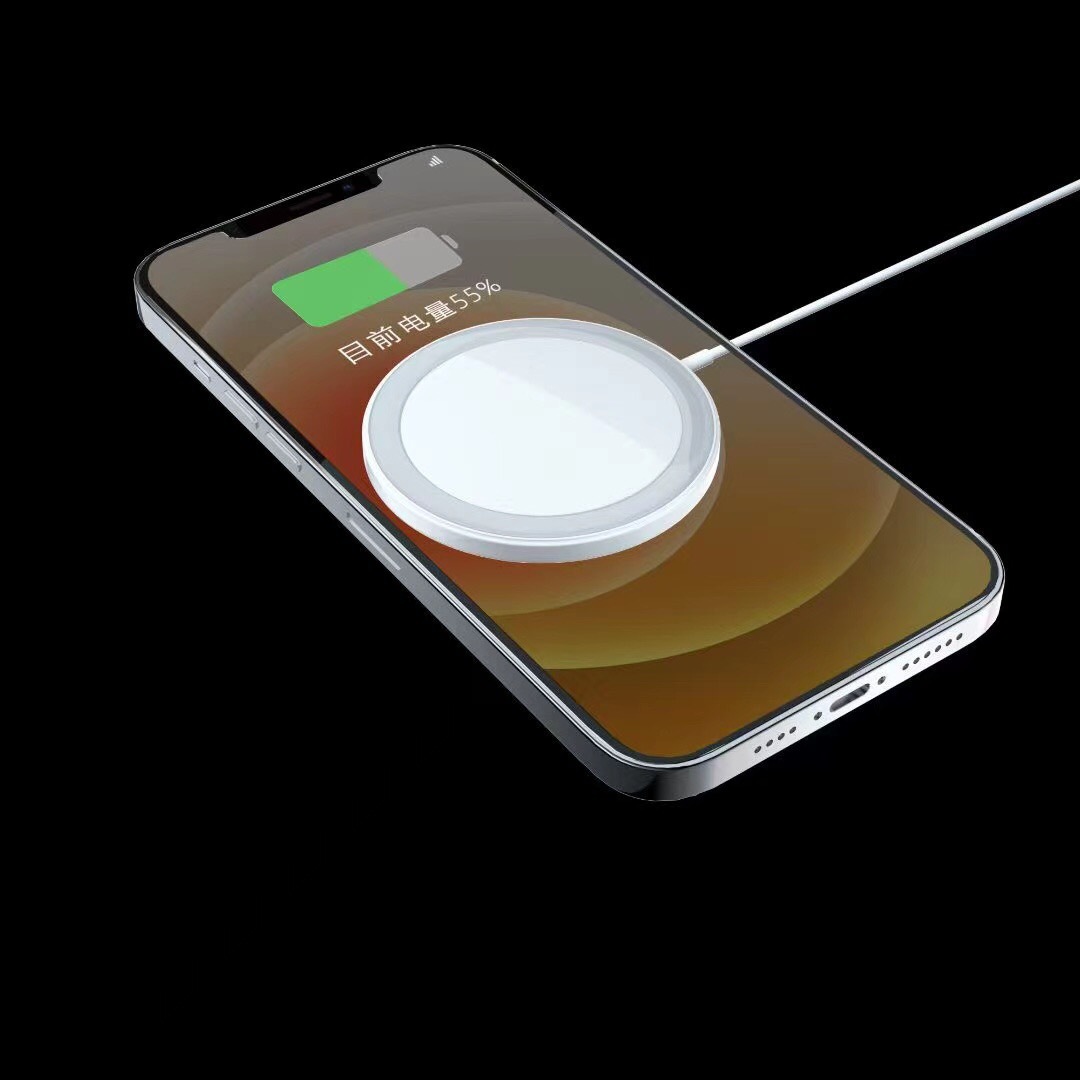 新款magsafe磁力无线充适用于苹果12 iphone12pro磁吸无线充电器
