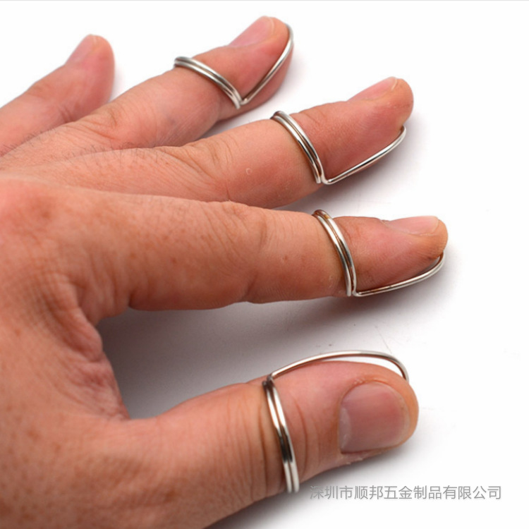 跨境热卖 吉他金属手指套拇指套食指套吉他拨片镀金银色 乐器配件