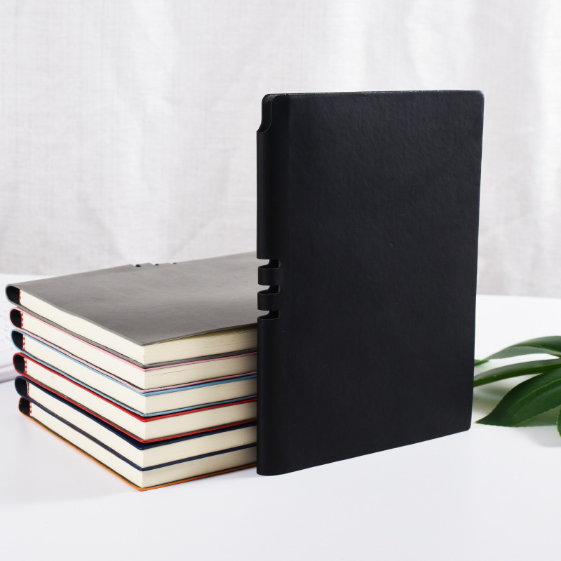 Spot Simple Imitation Leather Business Notebook Customized A5 Student Diary Book Gift Retro Office Pu Notebook