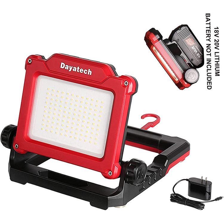 dayatech充电灯工作灯2600lm20w 兼容18-21v工具包电池makita