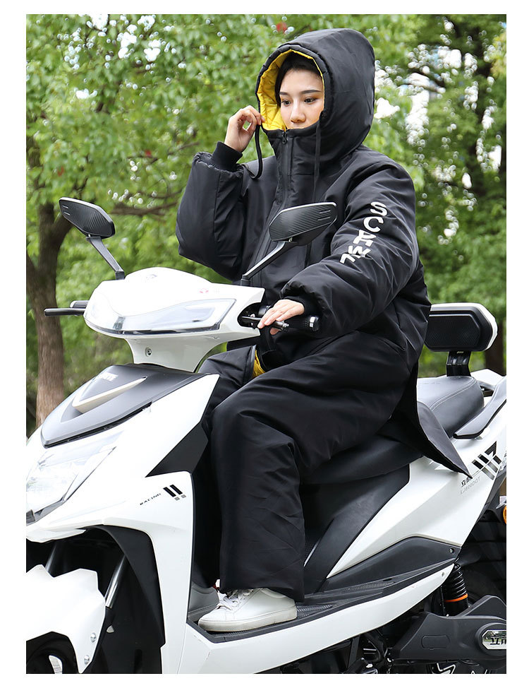 摩托车挡风衣跨骑保暖冬季儿童防水电车加厚挡风被电动车防风衣