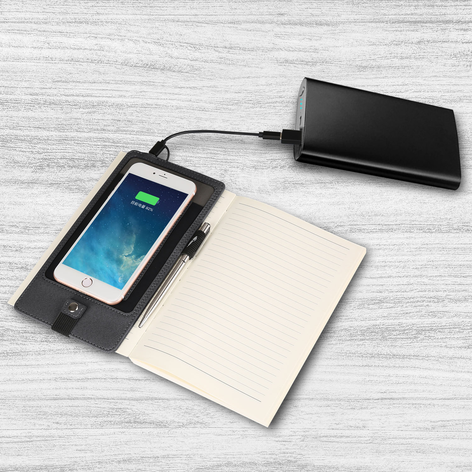 移动电源笔记本平装笔记本精装本线装本移动电源配件pua5记事本