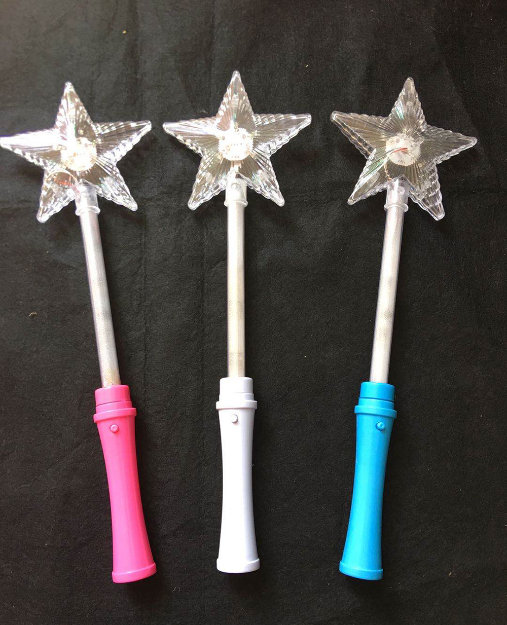 45cm五角星闪光棒 五角星闪光棒带发光球 雪花闪棒带发光水晶球