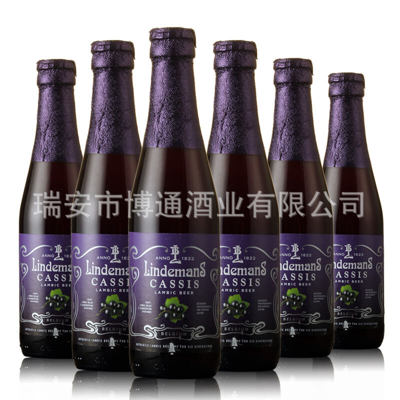 比利时原装进口精酿啤酒林德曼蓝莓味啤酒lindemans250ml*24瓶