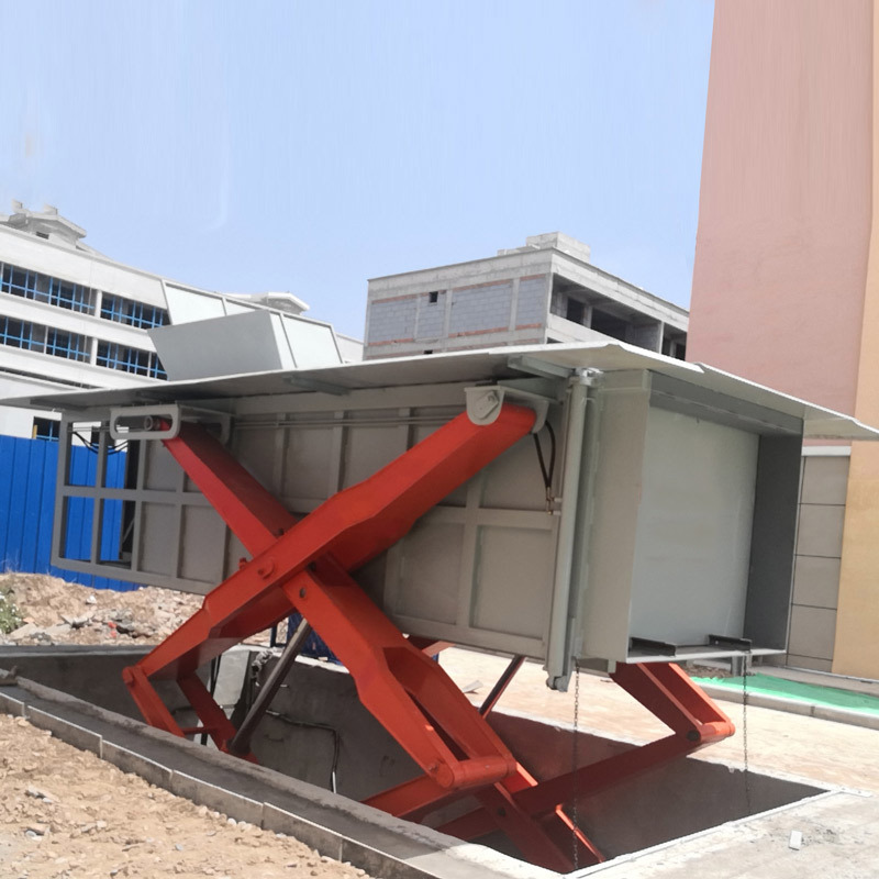 水平垃圾压缩装置 社区垃圾场中转设备 8立方垃圾收集压缩机