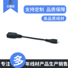 深圳厂家批发 OTG线 USB母头转迈克5p公头带地线 加工定制