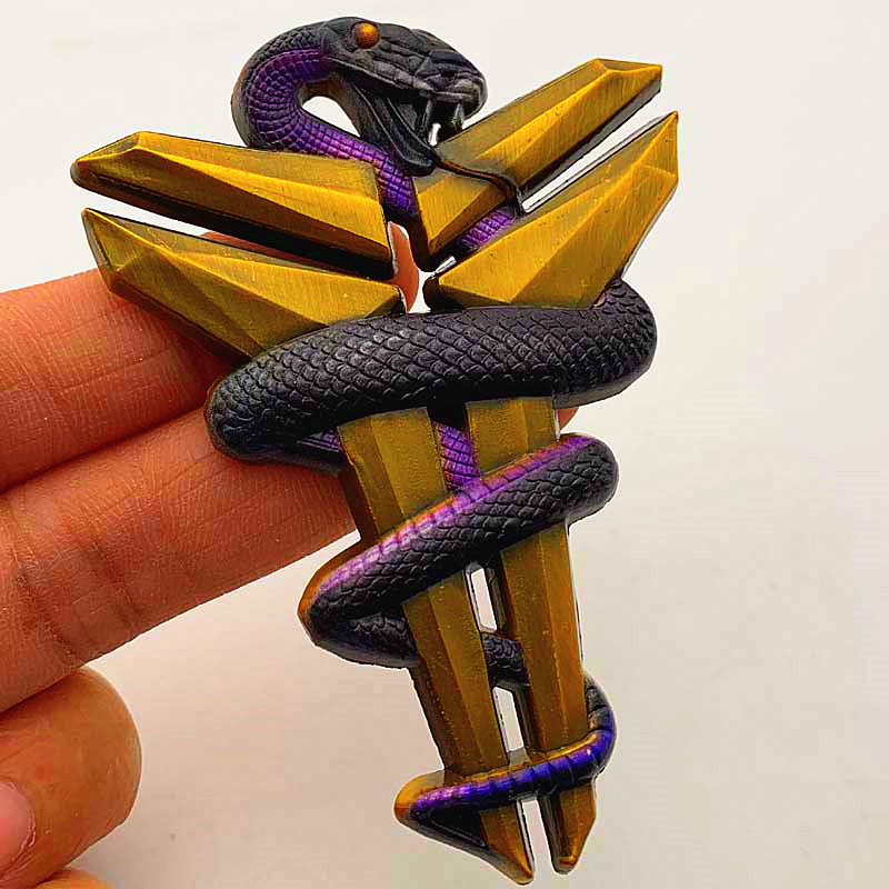 美国篮球异形科比黑曼巴标志蛇纪念章 收藏币镀古金硬币纪念币