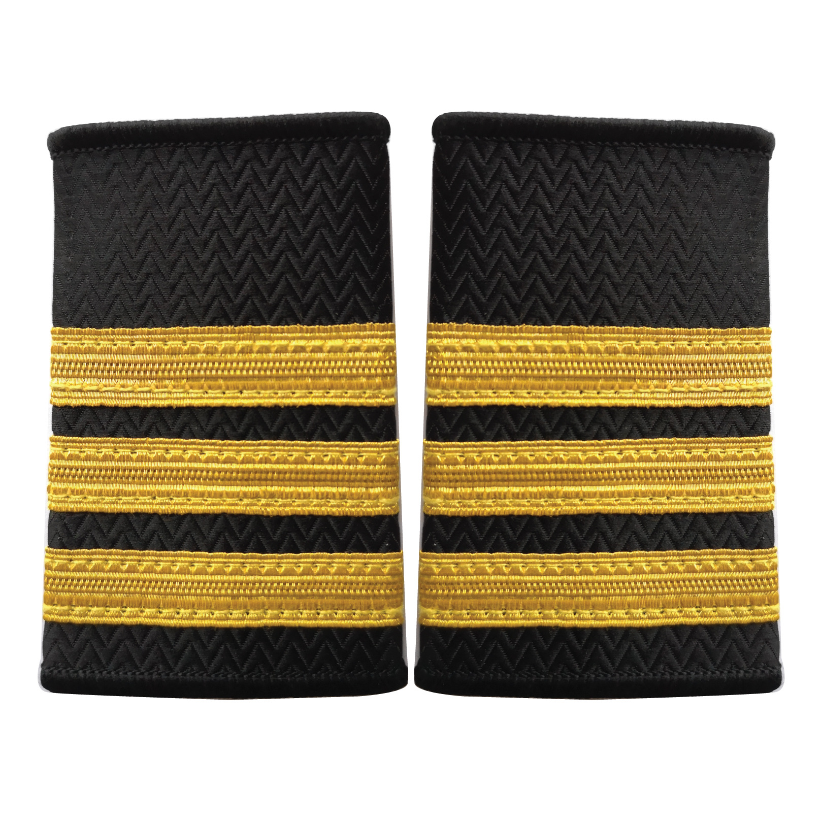 织唛面料金色印度丝 一二三四杠套式肩章 肩牌 航空飞行员肩章