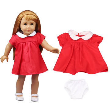 american girl 43cm 洋娃娃换装圣诞套 18寸美国女孩娃娃衣服套装