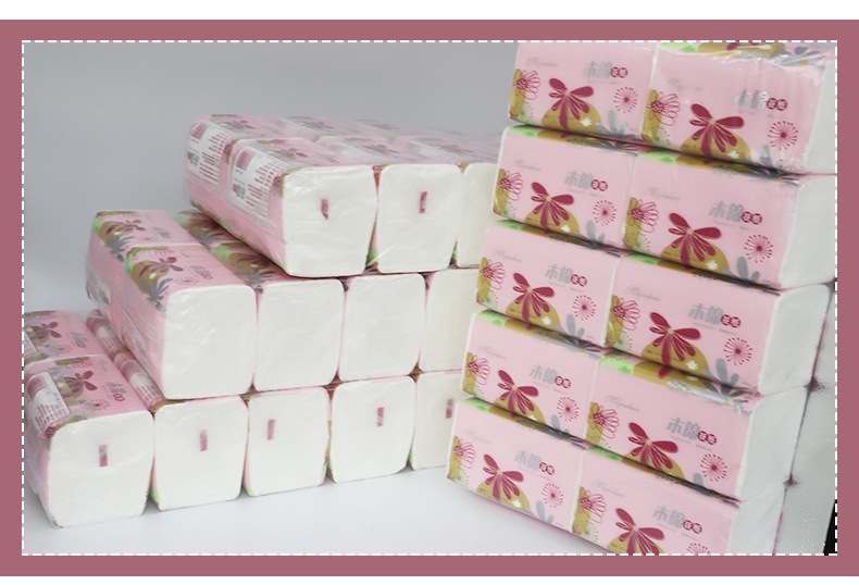 厂家供应纯竹浆木锦花10包纸巾抽纸抽卫生纸 家用厕纸一件代发