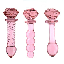 批发创意玫瑰花塞系列肛塞成人情趣用品抽插玻璃按摩棒宝塔肛门栓