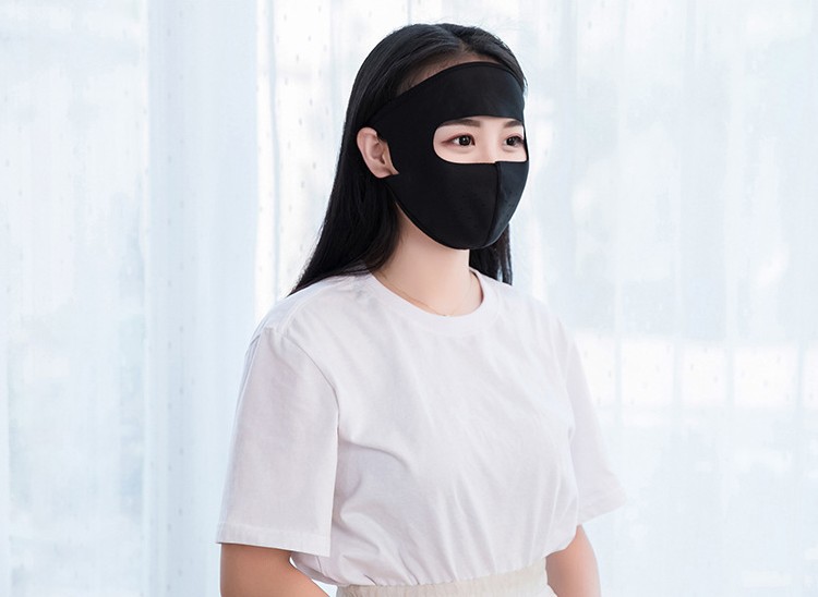 防护面罩防尘口罩女冰丝蒙面全脸护额户外遮阳骑行透气男面膜口罩