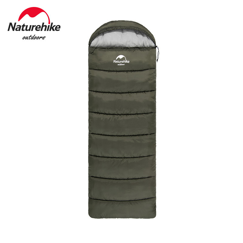 naturehike moke u series envelope hooded sleeping bag outdoor camping autumn and winter cold protection can be combined with double