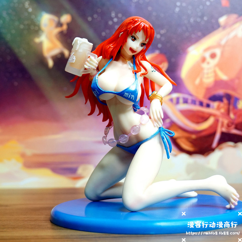 海贼航海王pop啤酒娜美泳装跪姿水着ver泳装娜美手办模型