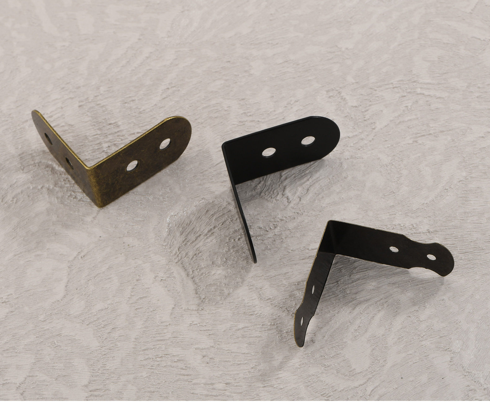 精茂仿古铁材质黑色90度直角铁支架固定件层板托五金连接件