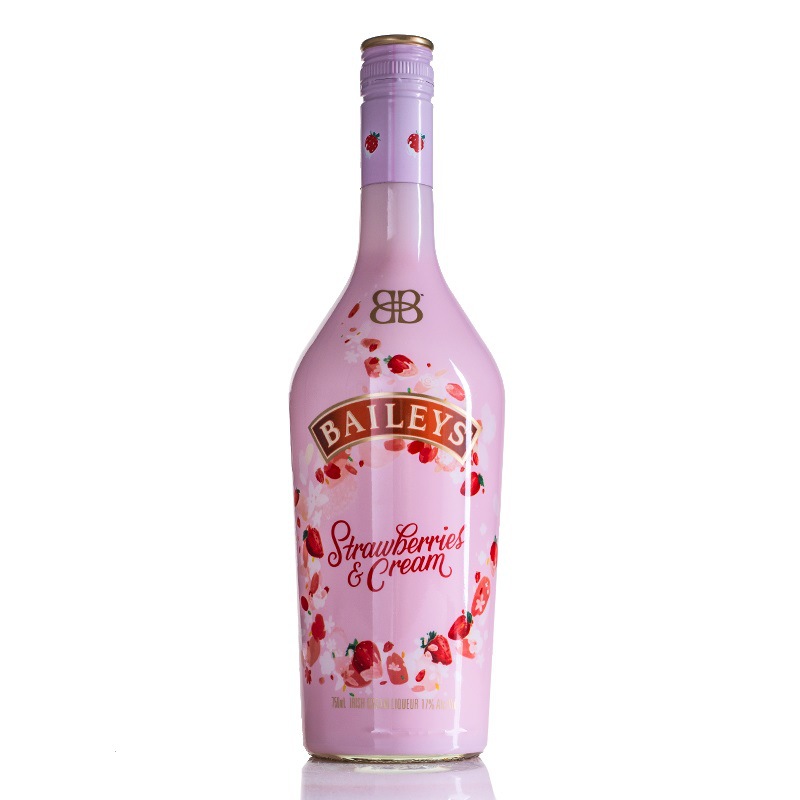 批发兼零 售原装进口 baileys/百利力娇酒草莓奶油味甜酒750ml