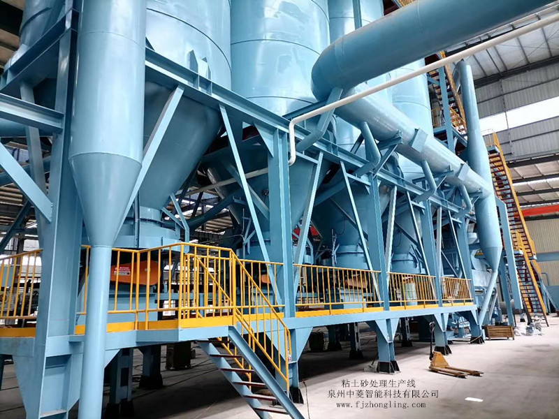 gs24-90 60t粘土砂处理生产线 全自动造型机开式线射芯机混砂机