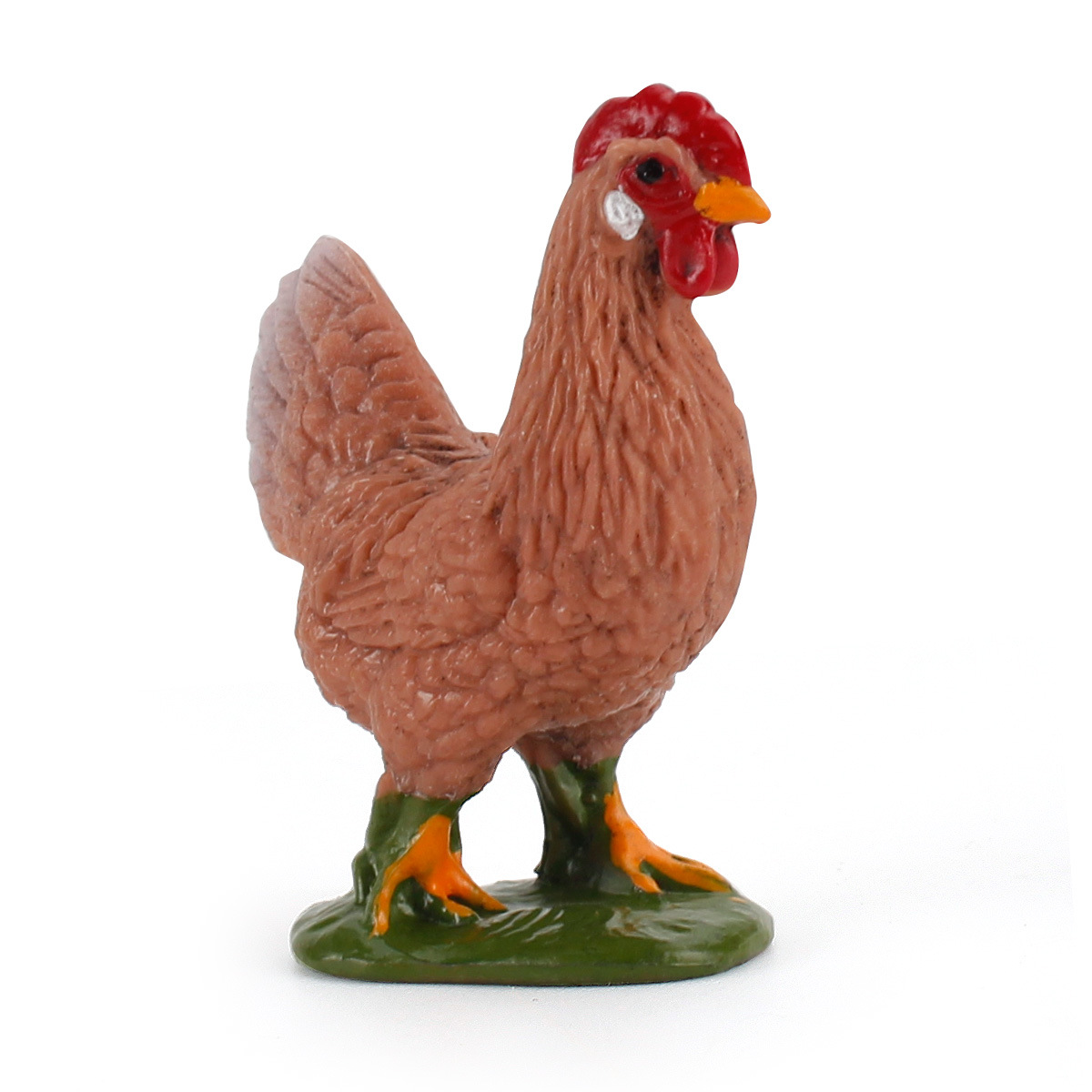 跨境仿真家禽动物模型儿童认知静态微观农场母鸡手办桌面摆件玩具