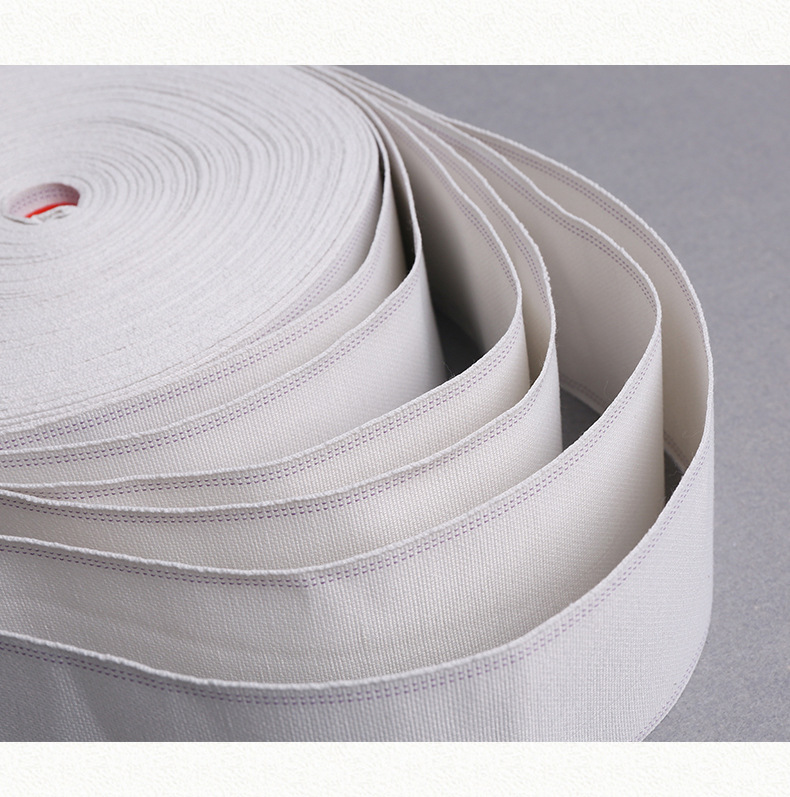 宽8cm/10cm紫边棉衬窗帘有纺带源厂直供 窗帘布带窗帘衬带批发