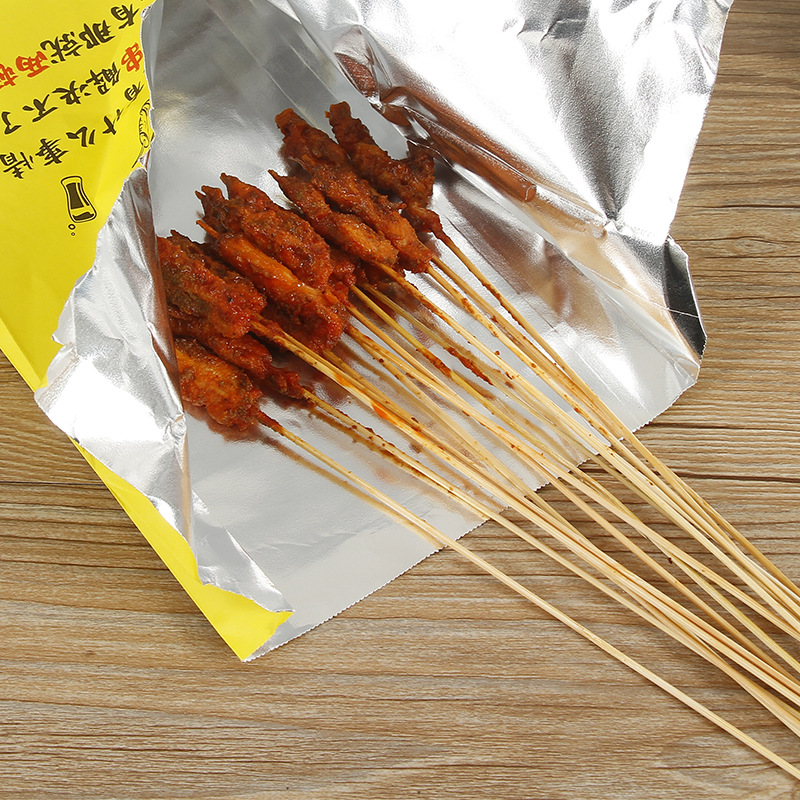 一次性铝箔外卖烧烤打包袋现货批发 烤串防油保温袋 撸串锡纸袋