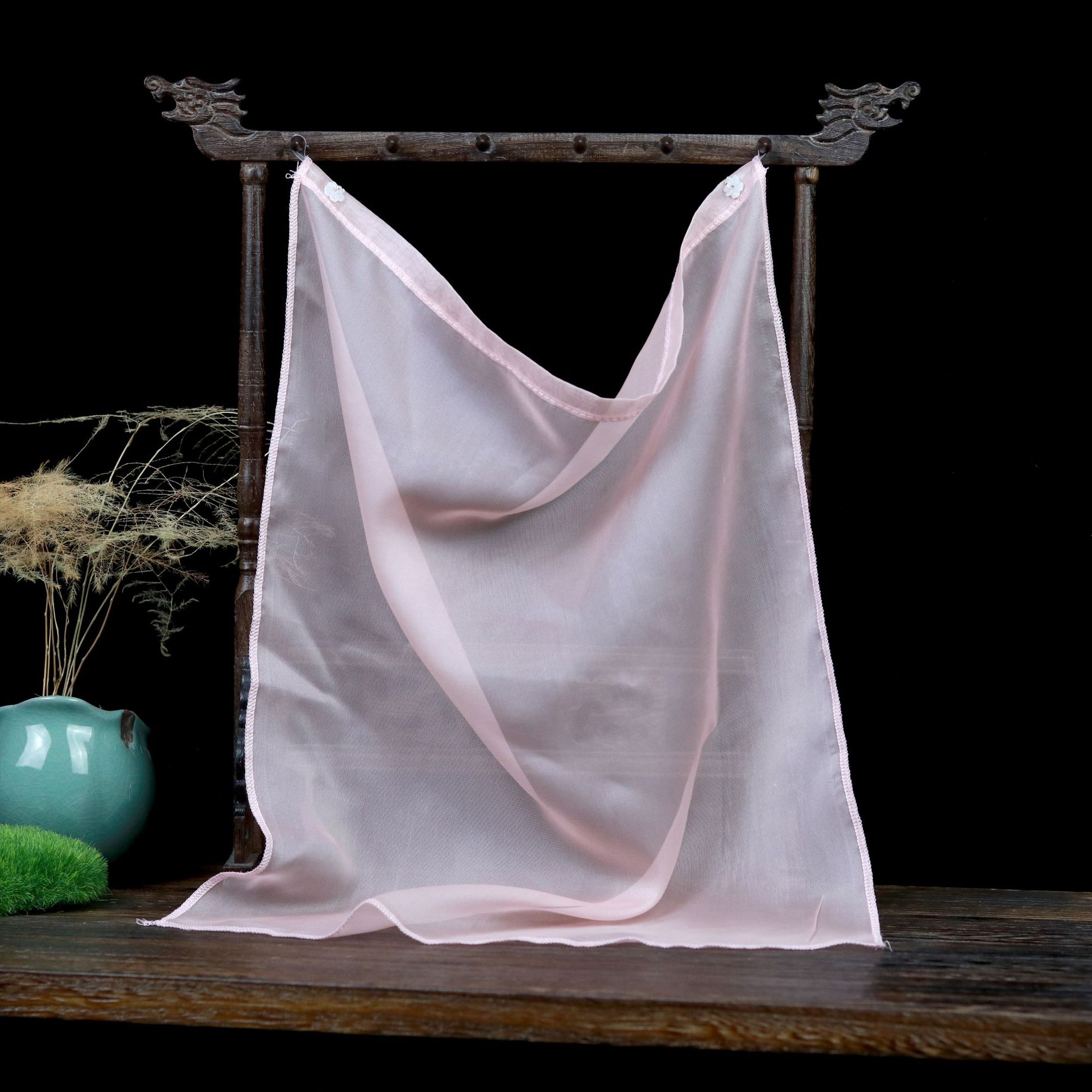 贰玥新品面纱 古风面帘吊坠雪纱遮面纱 仙气汉服面纱影视女侠饰品