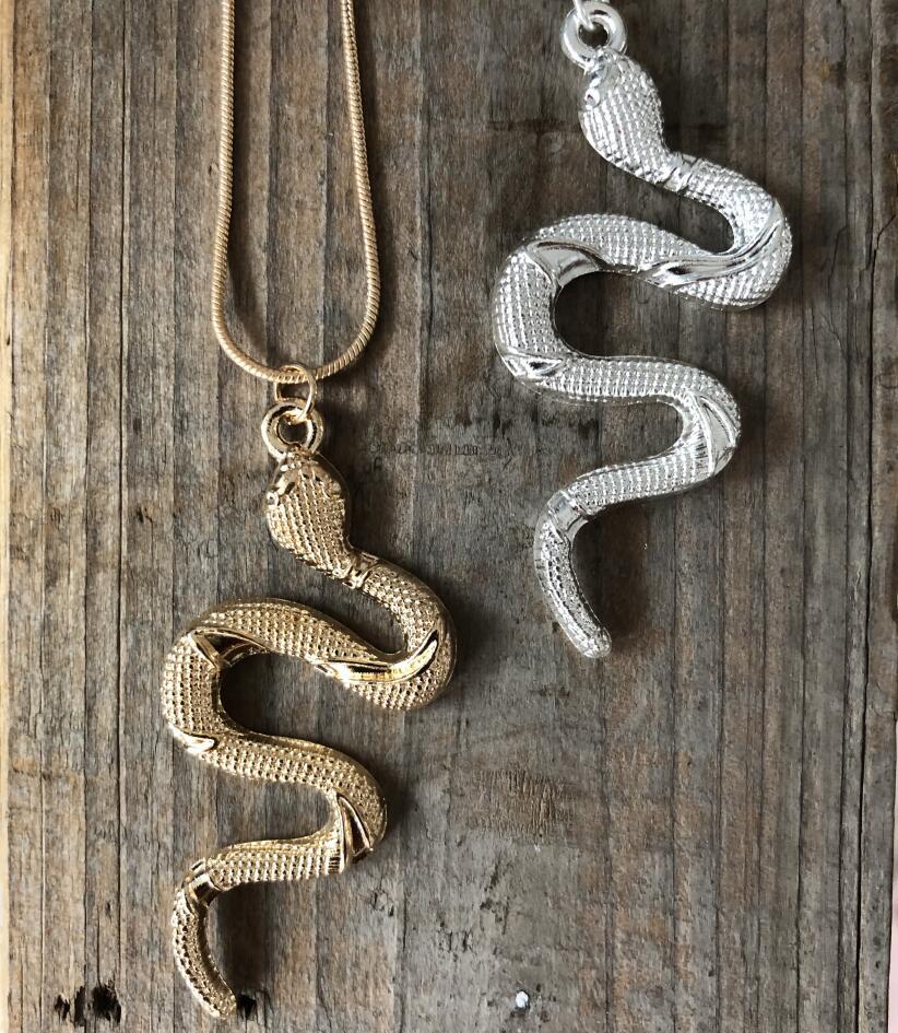 欧美跨境新项链 时尚蛇链项链 几何合金蛇吊坠项链 女 服饰