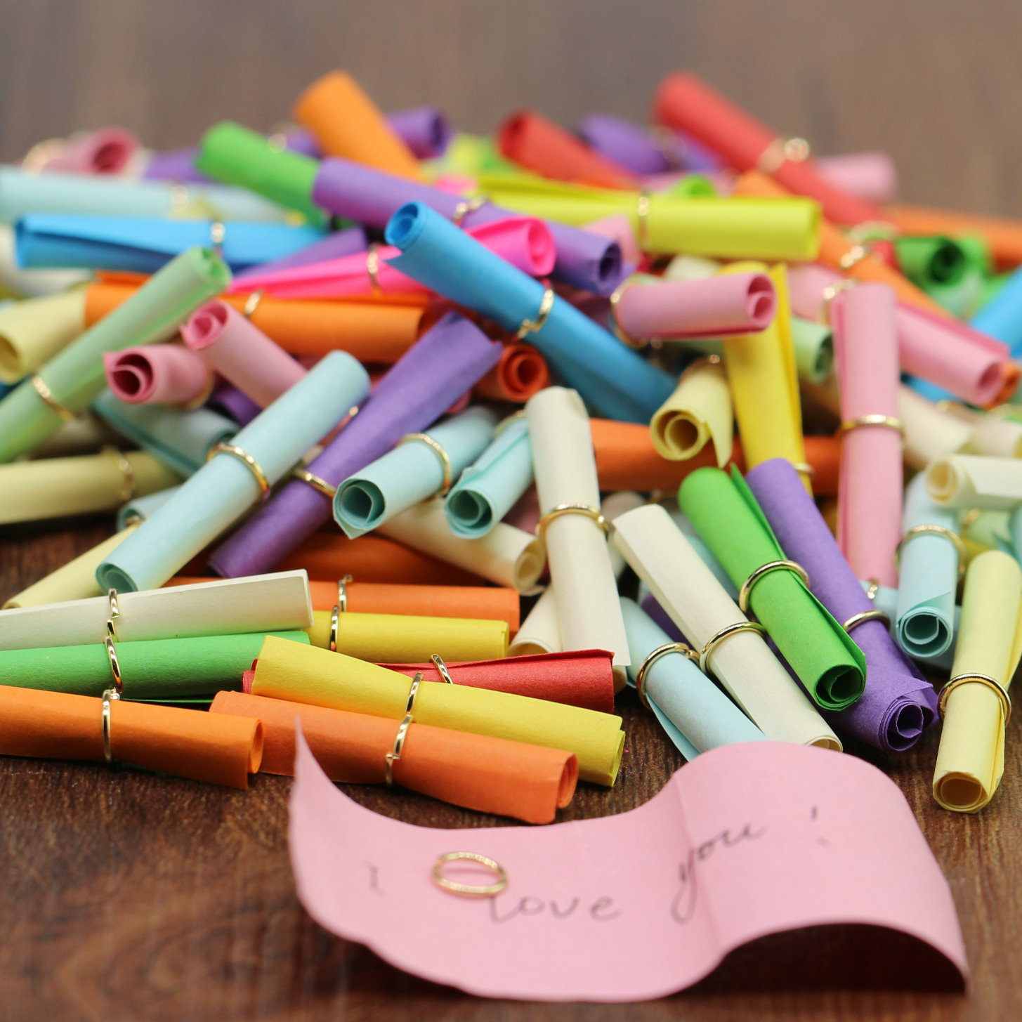 漂流瓶小纸条迷你彩色爱情卷纸小情书信纸许愿瓶爱情药丸diy材料