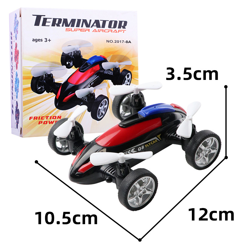 Children's Inertial Four-Wheel Drive Aircraft Model Toy Boy Drop-Resistant UAV Car Night Market Stall Supply Wholesale