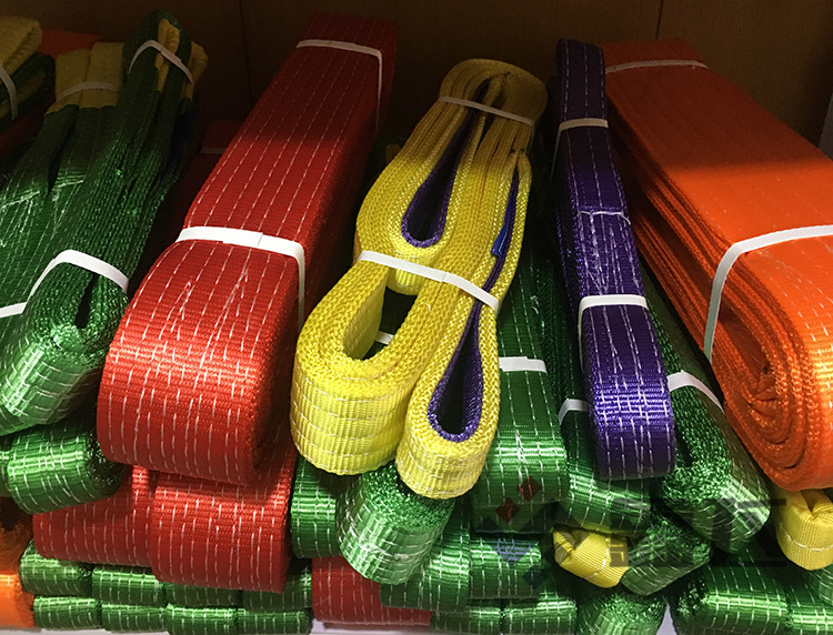 5t扁平吊带5吨 1-12米 起重行车工业吊装布带 彩色吊装吊带两头扣