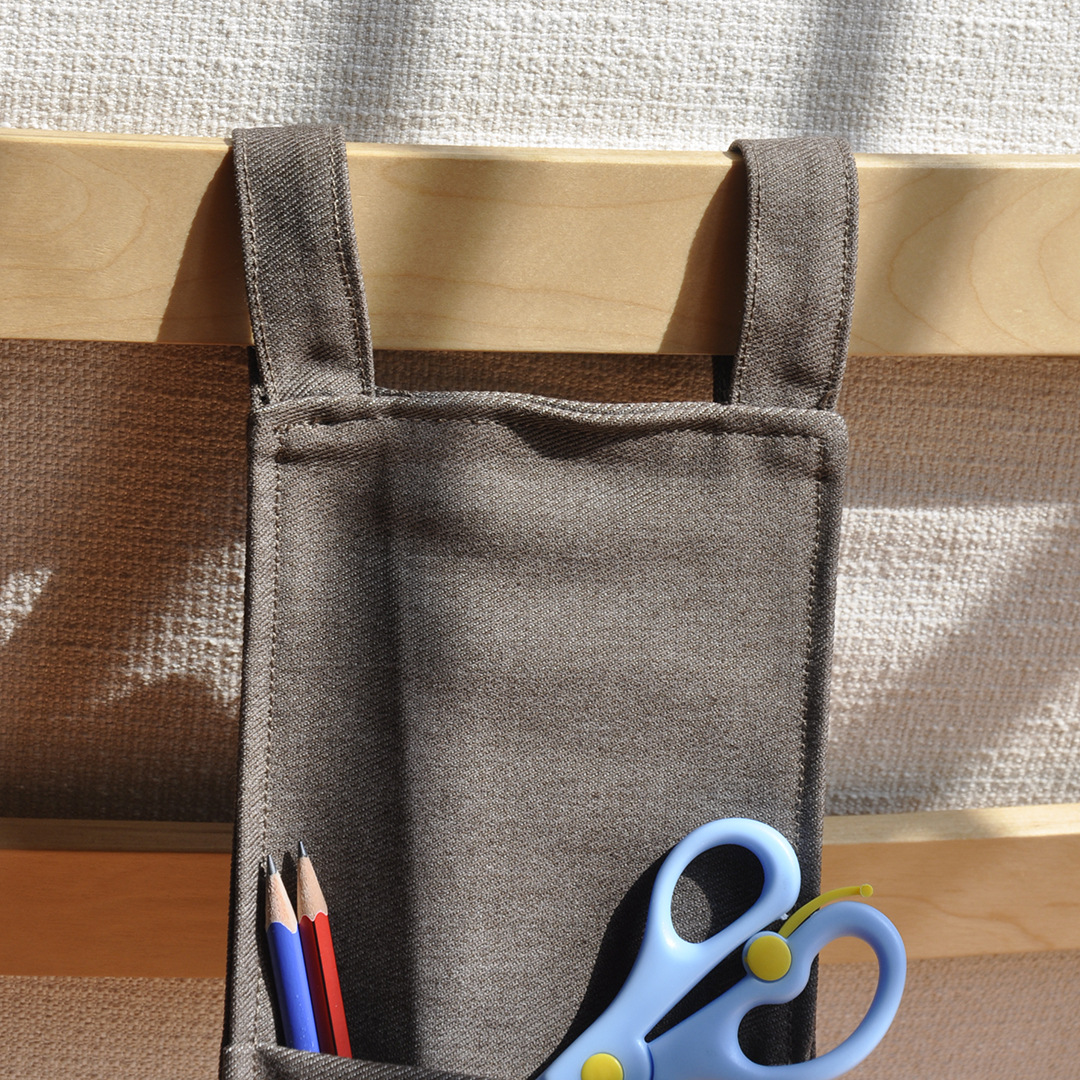 学生宿舍床铺栏杆收纳袋手机整理袋挂袋帆布布艺防尘袋