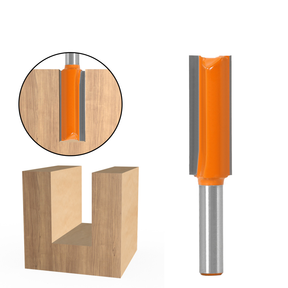 木工铣刀8mm柄加长直刀8x14x39开槽直刀槽口刀拉槽铣刀木工工具
