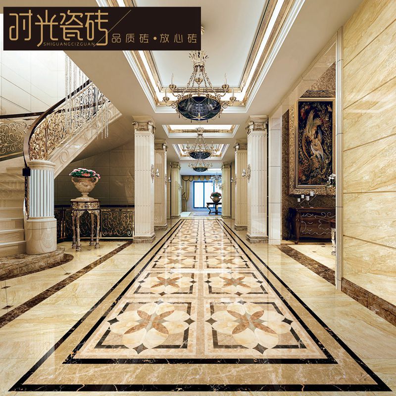 客厅拼花瓷砖800x800餐厅防滑地砖酒店大堂拼图地板砖ktv全抛釉