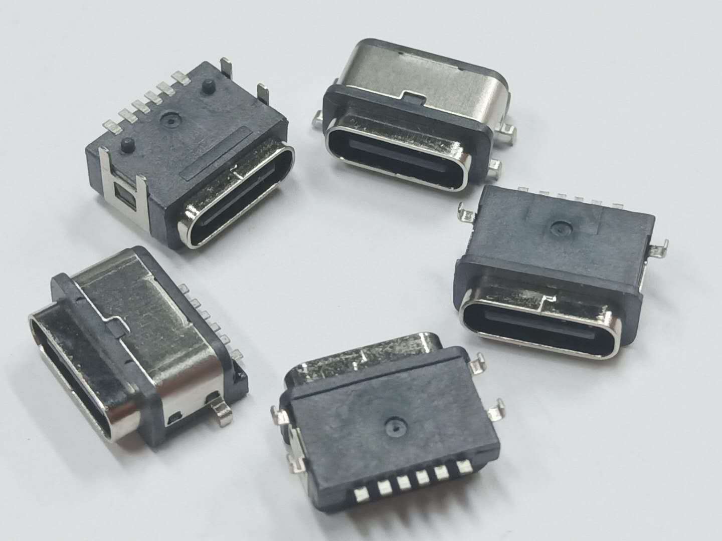 typec6p防水母座板上两脚四脚小家电接口ip78