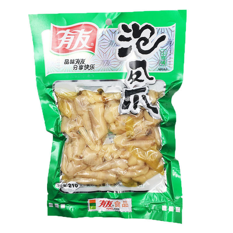 7万袋有友泡椒凤爪210g山椒味柠檬味凤爪藤椒味酸菜味有友泡椒鸡爪