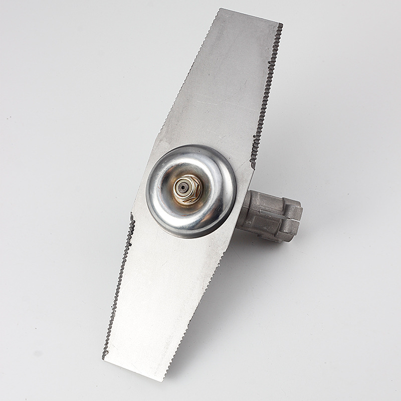 割草机刀片配件圆形锯片一字合金锰钢白钢菱形进口加厚加长打草机