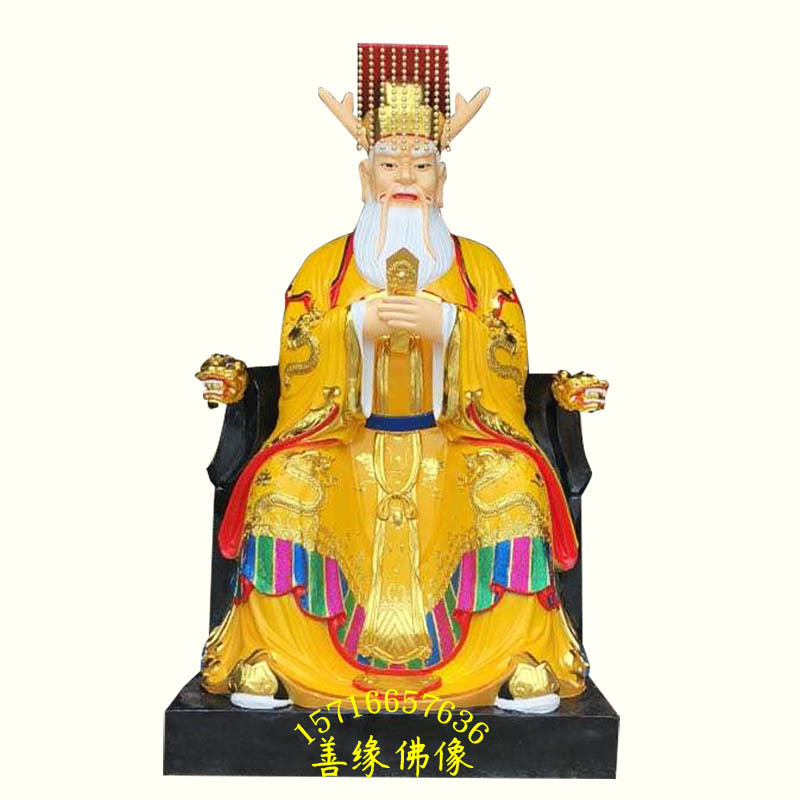 龙王龙母神像龙五爷图片树脂玻璃钢塑像彩绘贴金河南佛像厂