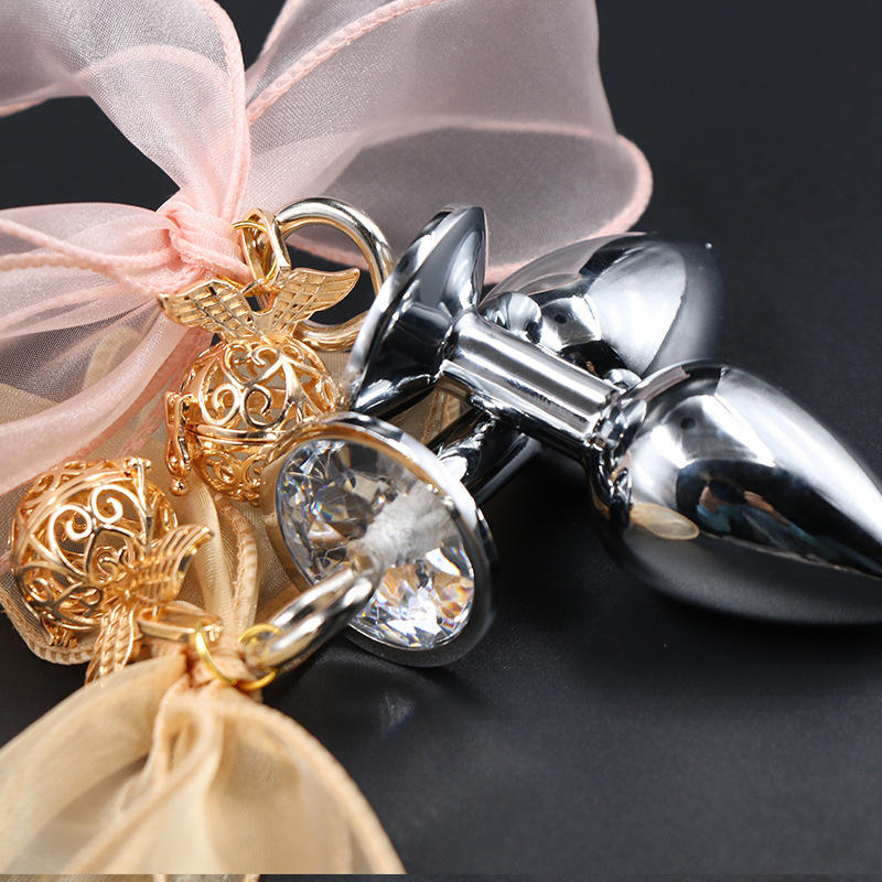 久爱丝带蝴蝶结金属拉珠后庭肛塞女用尾巴玩具自慰器成人情趣用品