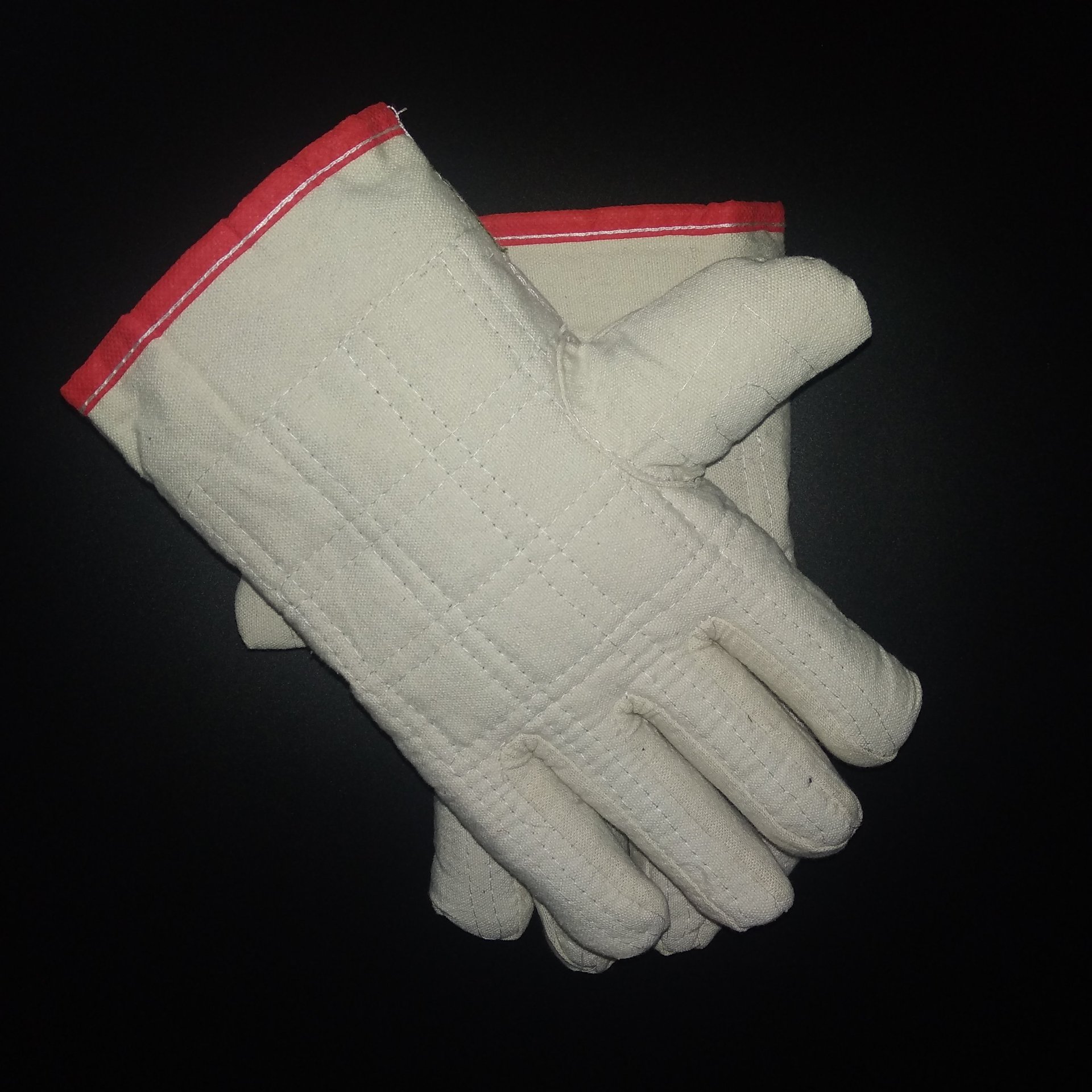 隔热手闷子手套加棉防烫烤箱微波炉棉巴掌劳保帆布耐高温手套